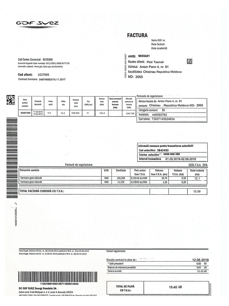  Minol USA business utility bill 